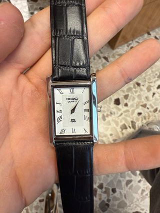 Orologio Seiko Tank Vintage Argento Nero