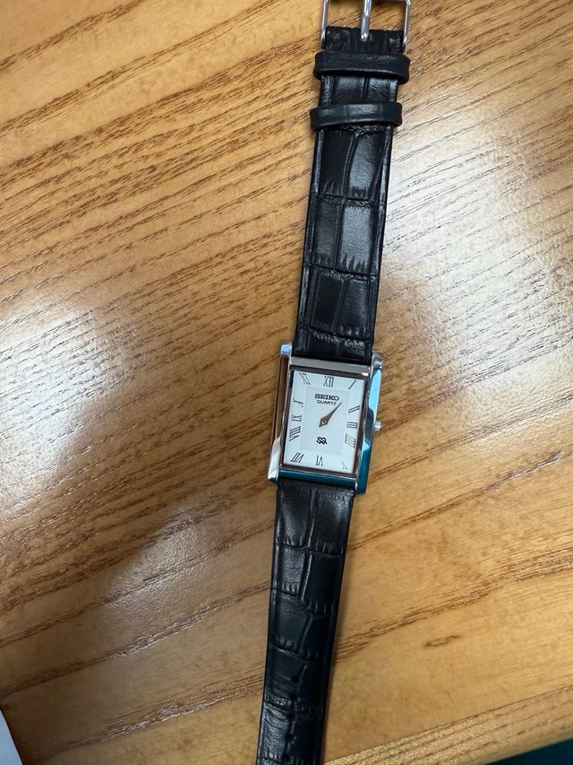 Orologio Seiko Tank Vintage Argento Nero