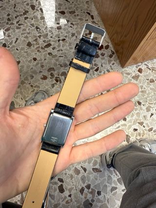 Orologio Seiko Tank Vintage Argento Nero