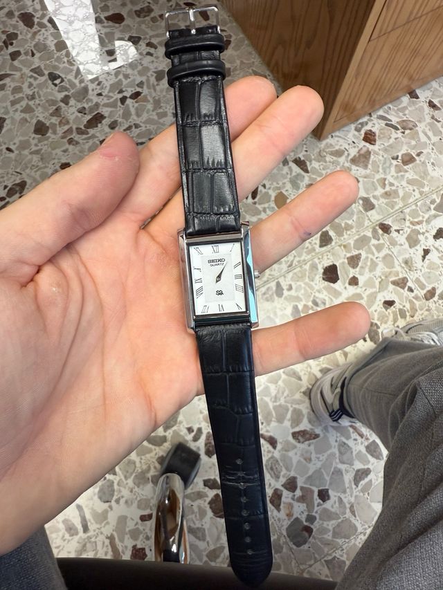 Orologio Seiko Tank Vintage Argento Nero