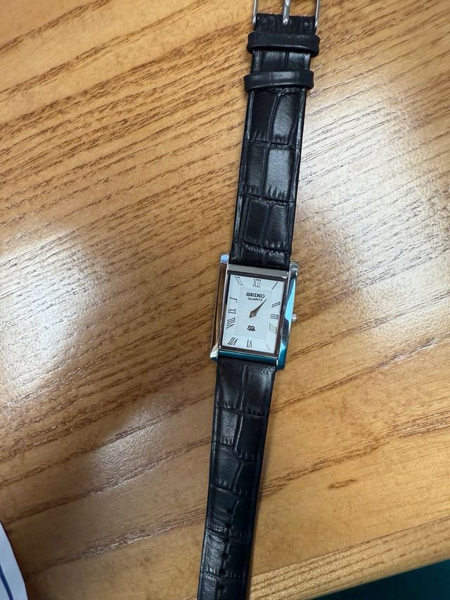 Orologio Seiko Tank Vintage Argento Nero