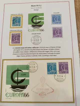 Collezione francobolli e FDC EUROPA 1966