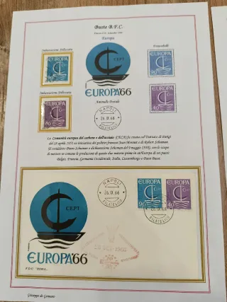 Collezione francobolli e FDC EUROPA 1966