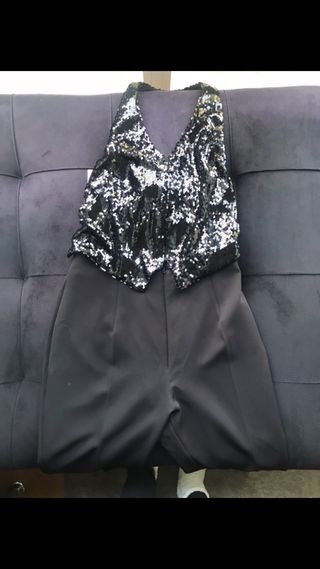 Mono lentejuelas negro