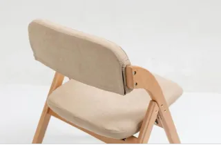 Pack 2 Sillas Plegables Tapizadas Beige