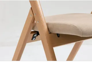 Pack 2 Sillas Plegables Tapizadas Beige