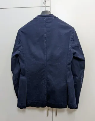 Blazer Gianni Lupo azul marino, algodón, talla 46