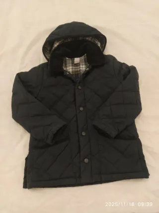 Chaqueta acolchada niño con capucha talla 8, 126 c