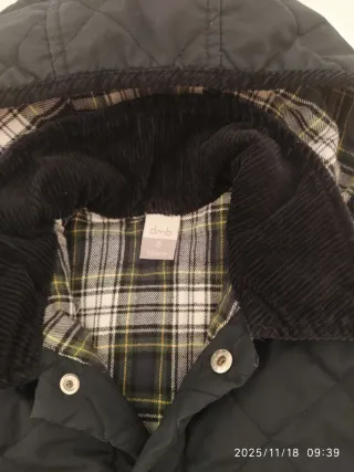 Chaqueta acolchada niño con capucha talla 8, 126 c