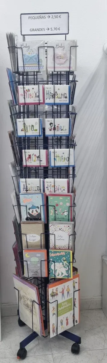 Expositor de postales giratorio