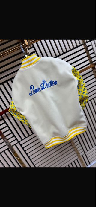 Abrigo Louis Vuitton Blanco y Amarillo