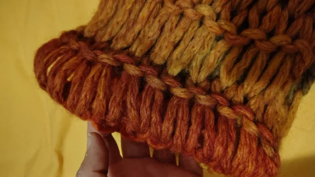 Bufanda lana suave con colores tierra