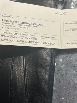 Guantes de piel forrados con pelo talla nueve