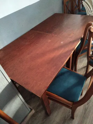 Tavolo da pranzo/bar in legno e tessuto