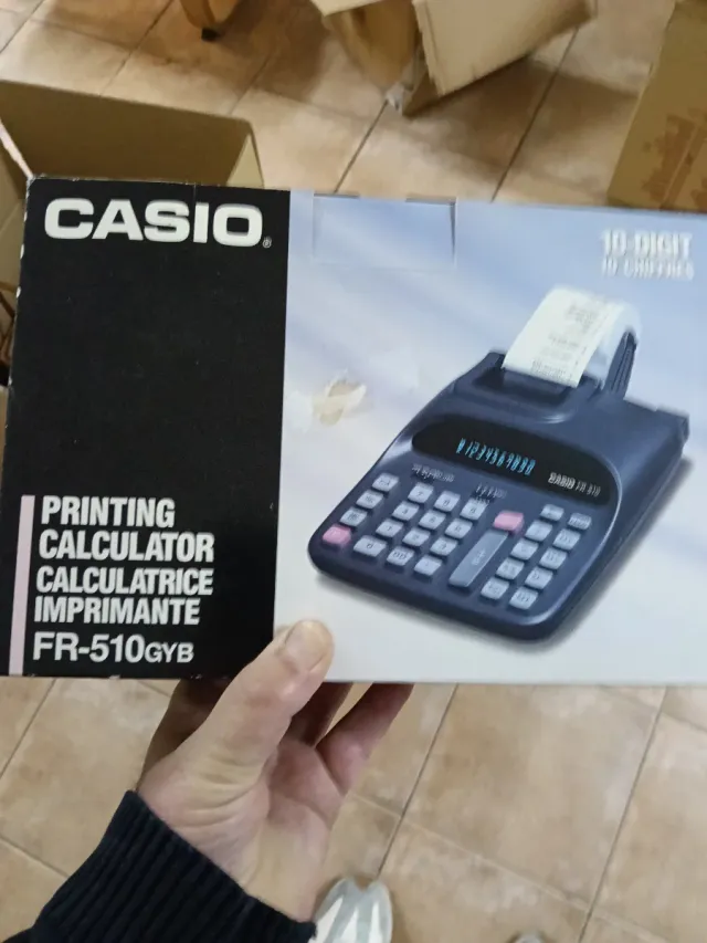 Calculadora Casio FR-510GYB con rollo