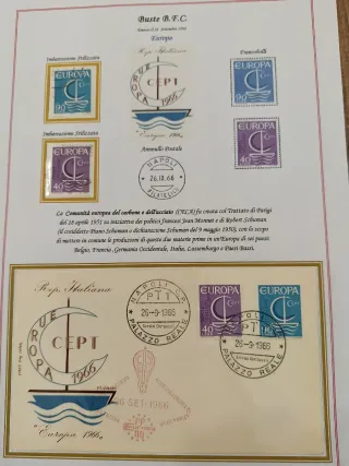 Collezione francobolli EUROPA 1966 FDC