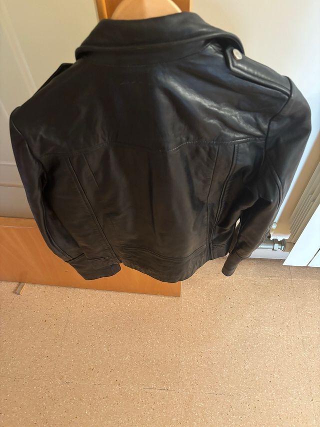 Chaqueta mango Biker Piel Mujer Negra Talla S/M