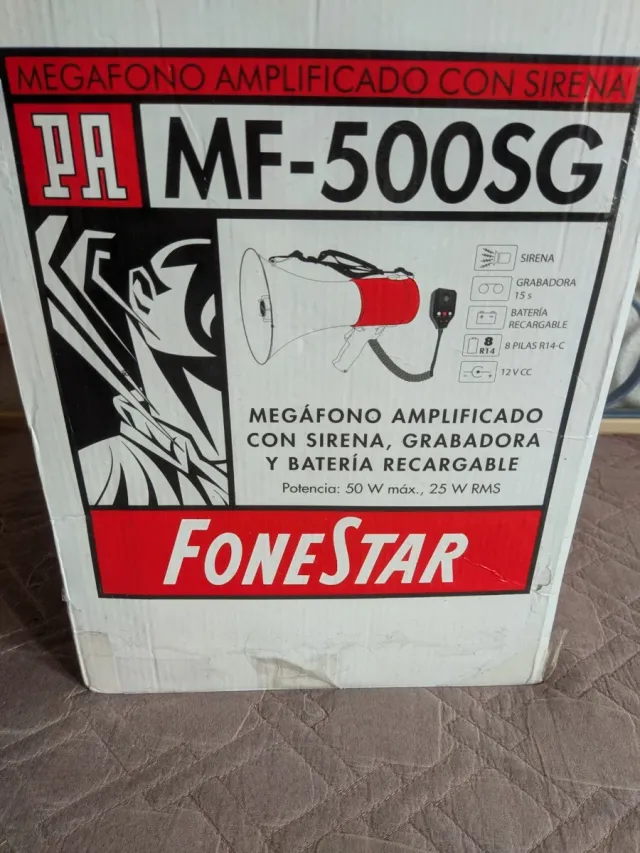 Megáfono Fonestar MF-500SG con Sirena y Grabadora