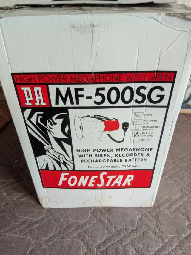 Megáfono Fonestar MF-500SG con Sirena y Grabadora