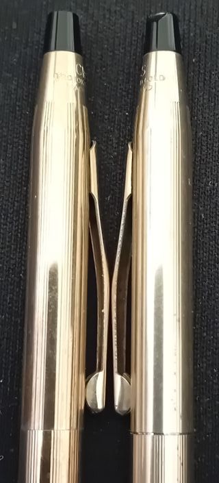 Penna a sfera e matita CROSS in oro laminato 10 KT