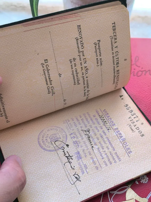 Pasaporte Español Antiguo - 1923