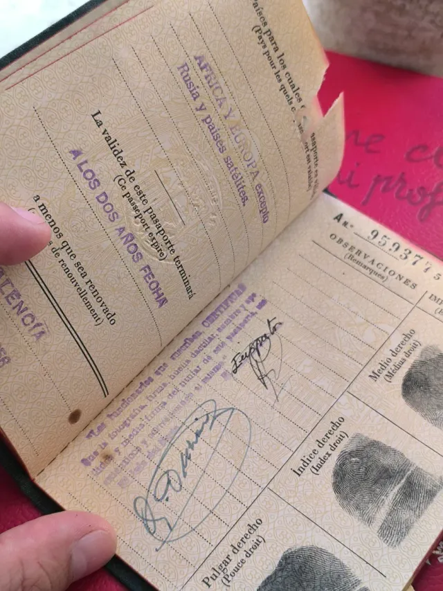 Pasaporte Español Antiguo - 1923