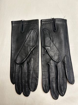 Guantes de piel Señora Azul Marino