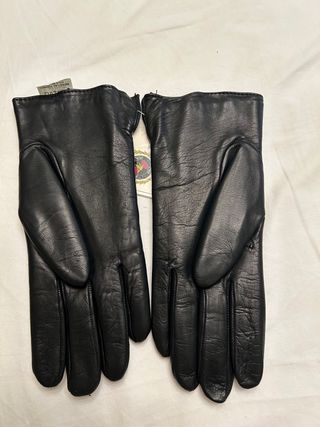Guantes de piel Señora Azul Marino