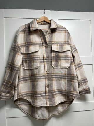 Chaqueta de cuadros oversize