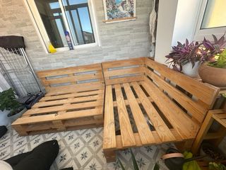 SCONTATO!! Set di divani angolari in pallet + cuscini