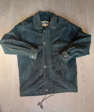 Chaqueta de ante gris