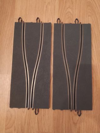 Scalextric chicane pistas grises