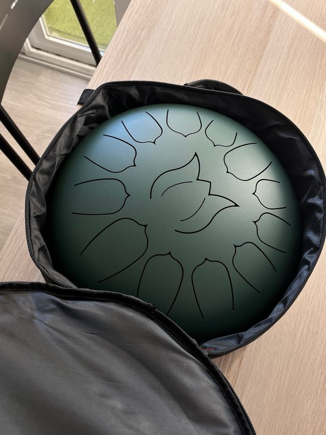 Tambor de Lengua de Acero Verde