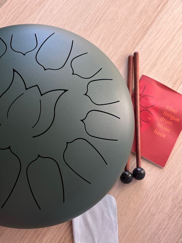 Tambor de Lengua de Acero Verde