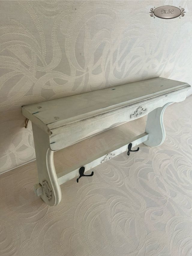 Mensola Shabby Chic Beige e Bianca
