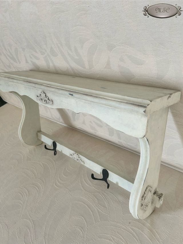Mensola Shabby Chic Beige e Bianca