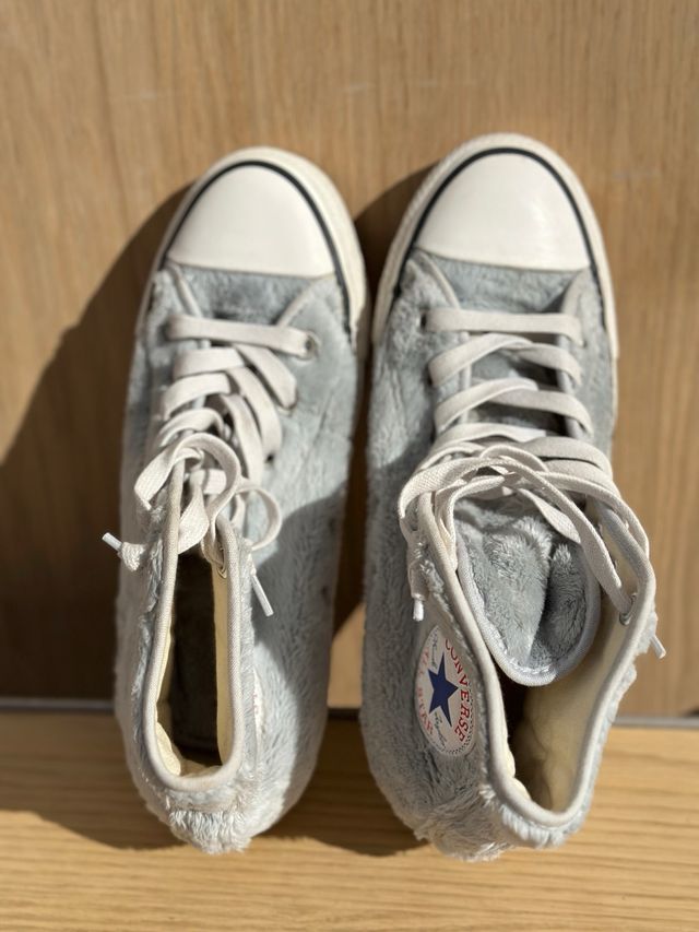 Zapatillas Converse Grises Peludas