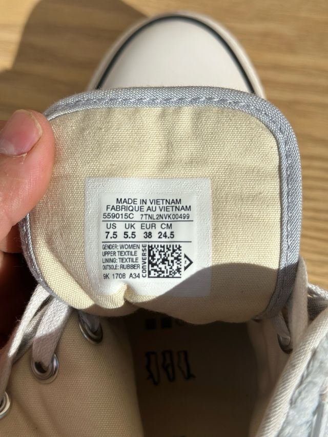 Zapatillas Converse Grises Peludas