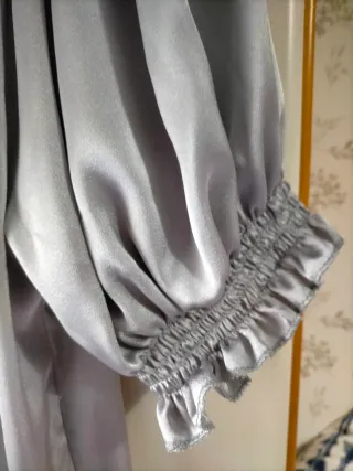 Camisa  elegante plata mujer