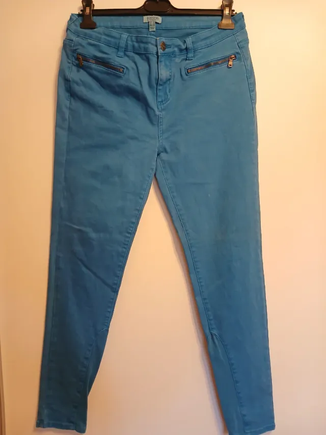 Pantalones vaqueros azules con cremallera