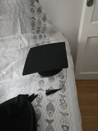 Sombrero negro disfraz, sombrero de graduación.