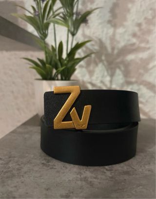 Cinturón Zadig & Voltaire Dorado Negro