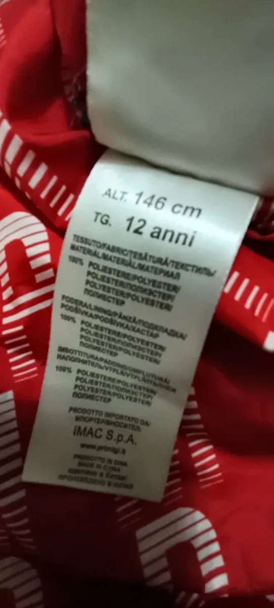 Giubbotto invernale bambino 12 anni