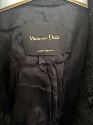 Blazer negra flecos Massimo Dutti