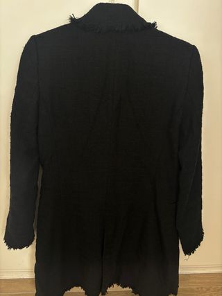 Blazer negra flecos Massimo Dutti