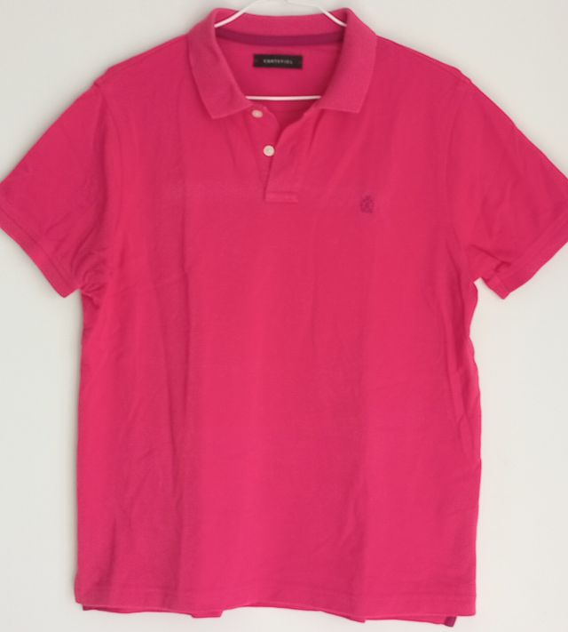 Polo Lacoste Rayas. Easy Blue, Cortefiel. Slim Fit