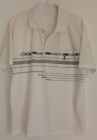 Polo Lacoste Rayas. Easy Blue, Cortefiel. Slim Fit