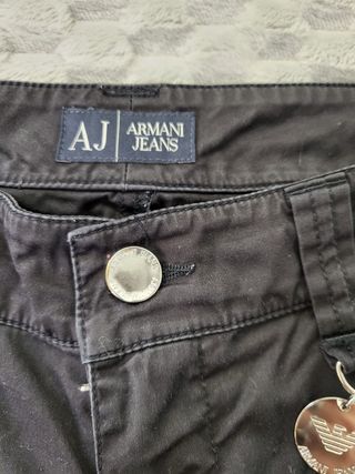 Pantalones Armani Jeans Talla 28 Gris Oscuro