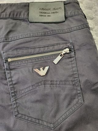 Pantalones Armani Jeans Talla 28 Gris Oscuro