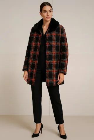 Cappotto Vintage Goa Goa a quadri